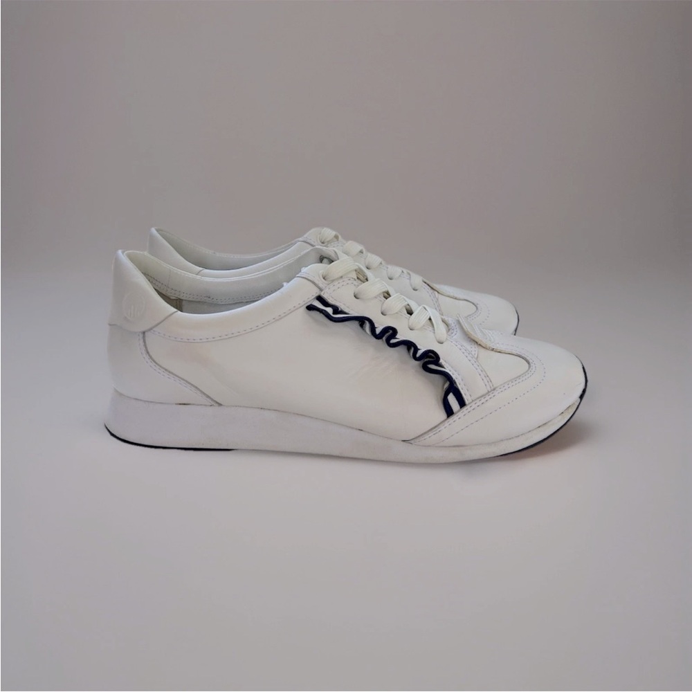 Tory Burch Women Golf Ruffle Trainer White Size 9.5 Sneakers